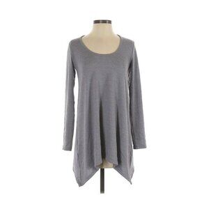 Go Couture Gray Asymmetrical Long Sleeve Sweater